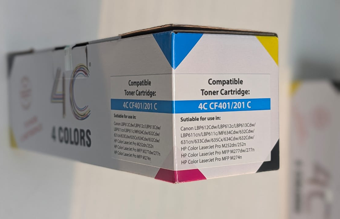 4C CF401A Cyan Toner Cartridge – High Yield, OEM Compatible, Genuine Replacement for Printers, High Yield, Vivid Color Output